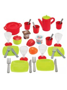  Игрален комплект Ecoiffier Chef - Комплект за хранене, 36 части, Chef Dinner Set, 20 x 16 x 20 cm