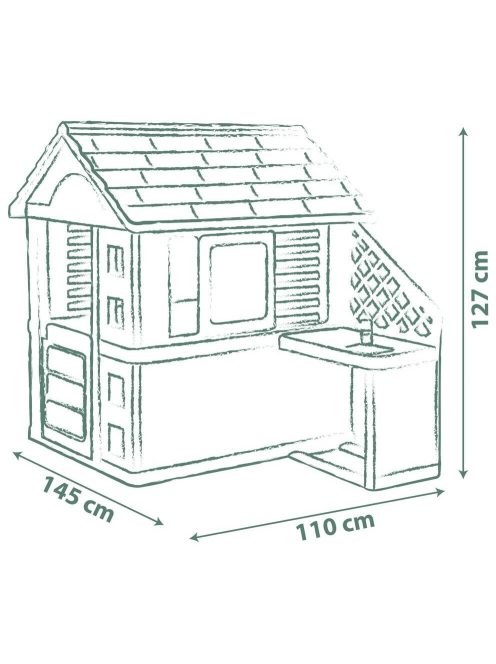 Детска градинска къща с кухня Nature Garden House Smoby Life