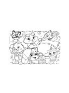 Детски комплект пъзел Lisciani, 44 cats, 60 части, Флумастери 4 бр., 35 х 50 см.