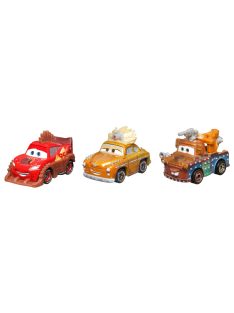   Комплект метални колички (3бр) Disney Cars On The Road Mini Racers Road Warriors 3-Pack with Rumbler Lightning McQueen, Rumbler Mater and Chieftess
