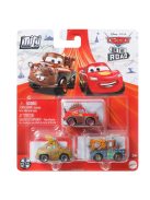 Комплект метални колички (3бр) Disney Cars On The Road Mini Racers Road Warriors 3-Pack with Rumbler Lightning McQueen, Rumbler Mater and Chieftess