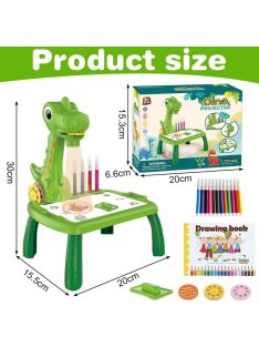   Детска маса за рисуване с проектор Динозавър, 35 х 30 х 7 см
