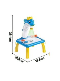 Детска маса за рисуване с проектор Делфин, 30 х 20 х 20 см