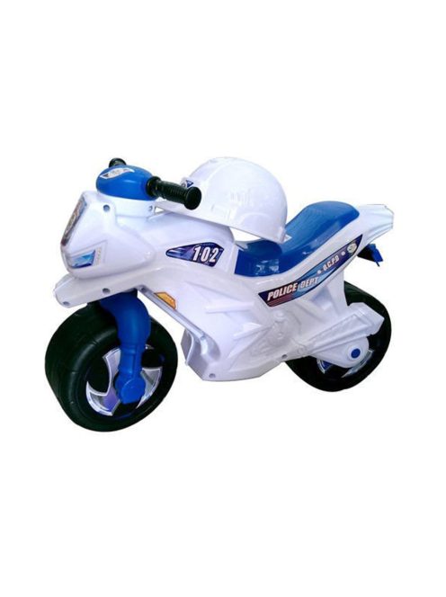 Детски мотор без педали Edea Police, За баланс, С каска, 69х29х47 cm, До 30кг, 2+ Години, Бял