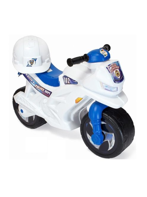 Детски мотор без педали Edea Police, За баланс, С каска и музикален волан, 68 х 31 х 49 cm, До 30кг, 2+ Години, Бял