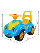 Детска кола за прохождане Technok, С отварящи се 2 капака и седалка, 65х44х31 cm, 1,5+ години, Синя