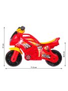 Детски мотор без педали Racing, За баланс, С дръжка за пренос, 72 х 35 х 52 cm, До 30кг, 2+ Години, Червен