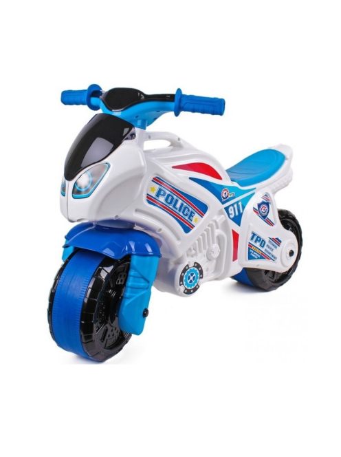 Детски мотор без педали Police, За баланс, С дръжка за пренос, 72 х 35 х 52 cm, До 30кг, 2+ Години, Бял