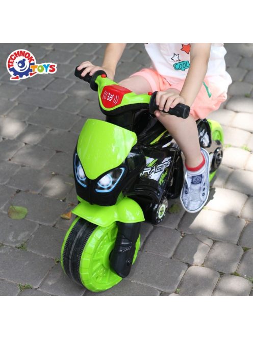 Детски мотор без педали Racing, За баланс, С дръжка за пренос, Звук и светлини, 74х45х53см