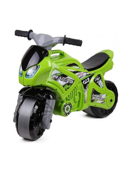 Детски мотор без педали Racing, За баланс, С дръжка за пренос, 72 х 35 х 52 cm, До 30кг, 2+ Години, Зелен