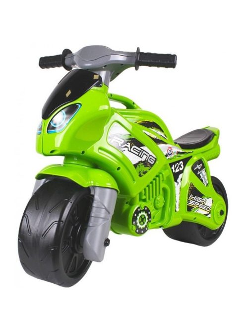 Детски мотор без педали Racing, За баланс, С дръжка за пренос, 72 х 35 х 52 cm, До 30кг, 2+ Години, Зелен