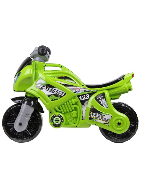 Детски мотор без педали Racing, За баланс, С дръжка за пренос, 72 х 35 х 52 cm, До 30кг, 2+ Години, Зелен