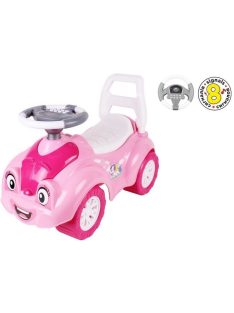   Детска кола за баланс и прохождане, С музикален волан с 8 активности, 63 х 42 х 29 см, 1.5 + години, Розов