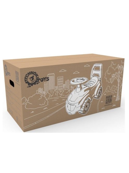 Детска кола за баланс и прохождане, С музикален волан с 8 активности, 63 х 42 х 29 см, 1.5 + години, Червен