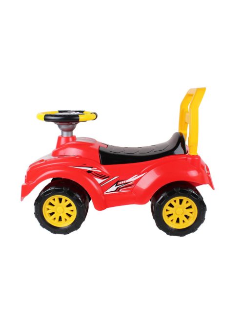 Детска кола за баланс и прохождане, С музикален волан с 8 активности, 63 х 42 х 29 см, 1.5 + години, Червен