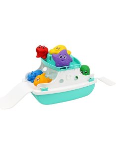   Кораб-ферибот със свалящи се палуби и 6 меки играчки за баня, 27х17х16 cm