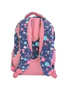 Раница Спарк с отделения вътрешен и външен джоб, С цип и 2 странични джоба, С анагомичен гръб, 39х30х18 см, Тъмно син/Светло роз