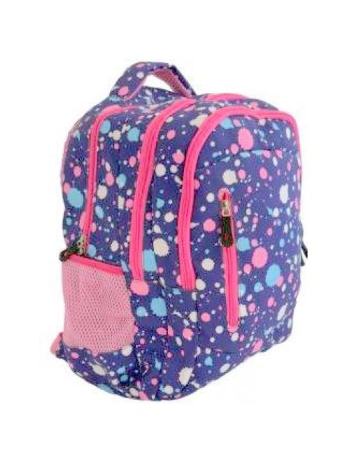 Раница Спарк с отделения вътрешен и външен джоб, С цип и 2 странични джоба, С анагомичен гръб, 39х30х18 см, Тъмно син/Светло роз