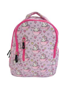   Раница Спарк с отделения вътрешен и външен джоб, С цип и 2 странични джоба, С анагомичен гръб, 39х30х18 см, Розов/Светло роз