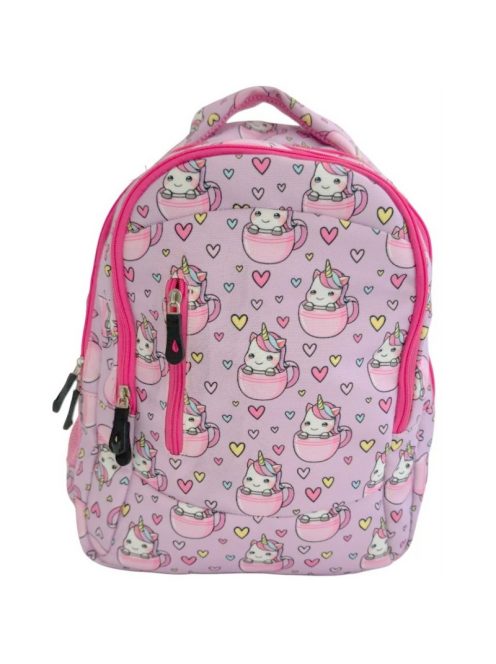 Раница Спарк с отделения вътрешен и външен джоб, С цип и 2 странични джоба, С анагомичен гръб, 39х30х18 см, Розов/Светло роз