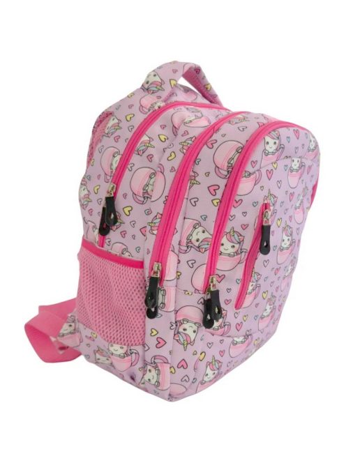 Раница Спарк с отделения вътрешен и външен джоб, С цип и 2 странични джоба, С анагомичен гръб, 39х30х18 см, Розов/Светло роз