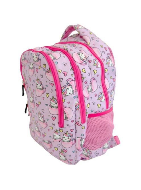 Раница Спарк с отделения вътрешен и външен джоб, С цип и 2 странични джоба, С анагомичен гръб, 39х30х18 см, Розов/Светло роз