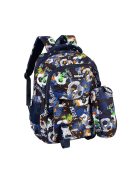 Раница МESCO с 2 отделения вътрешен и 2 външни джоба, 1 заден джоб с цип, 2 странични джоба с несесер, 44х30х18 см, Черно/Син