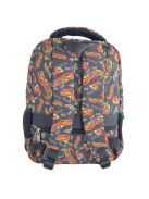 Раница МESCO с 2 отделения вътрешен и 2 външни джоба, 1 заден джоб с цип, 2 странични джоба с несесер, 44х30х18 см, Черно/Оранжево