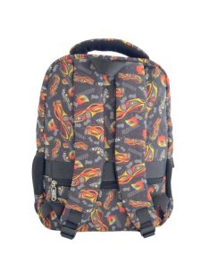   Раница МESCO с 2 отделения вътрешен и 2 външни джоба, 1 заден джоб с цип, 2 странични джоба с несесер, 44х30х18 см, Черно/Оранжево