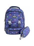 Раница МESCO с 2 отделения вътрешен и 2 външни джоба, 1 заден джоб с цип, 2 странични джоба с несесер, 44х30х18 см, Син