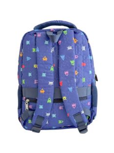   Раница МESCO с 2 отделения вътрешен и 2 външни джоба, 1 заден джоб с цип, 2 странични джоба с несесер, 44х30х18 см, Син