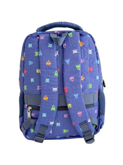 Раница МESCO с 2 отделения вътрешен и 2 външни джоба, 1 заден джоб с цип, 2 странични джоба с несесер, 44х30х18 см, Син