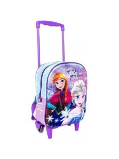   Раница 3D на колела и с телескопична дръжка Disney: Фроузен (Frozen Go with your Heart), 39х28х14 cm