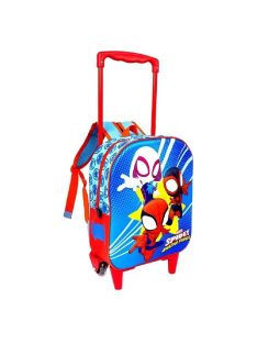   Раница 3D на колела и с телескопична дръжка Disney: Спайди (Spidey with friend), 56х49х31 cm