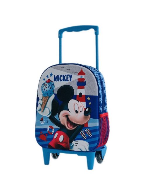 Раница 3D на колела и с телескопична дръжка Disney: Мики Маус (Mickey Mouse), 39х28х14 cm
