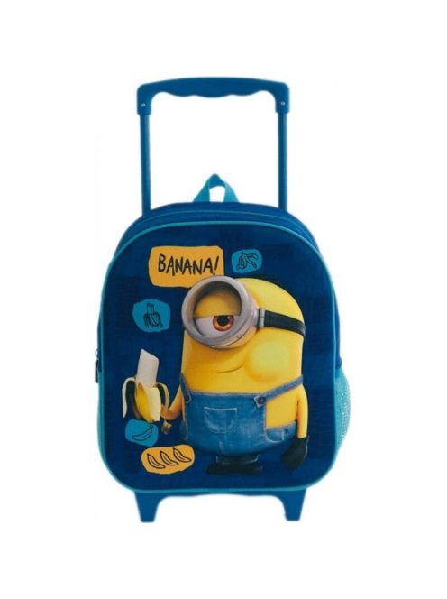 Раница 3D на колела и с телескопична дръжка Disney: Миньоните (Minions), 56х49х31 cm