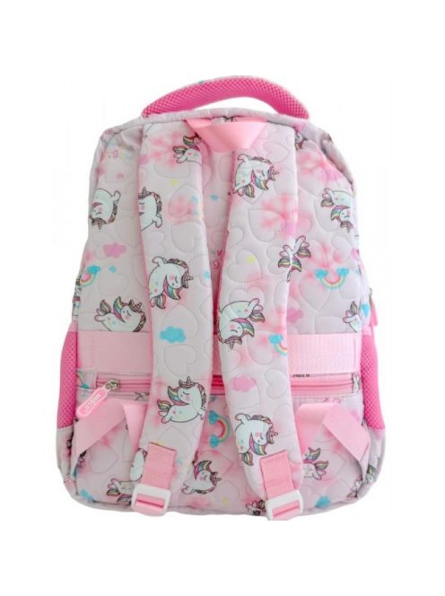 Раница МESCO с 2 отделения вътрешен и 2 външни джоба, 1 заден джоб с цип, 2 странични джоба с несесер, 44х30х18 см, Роз/Кафе