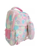 Раница МESCO с 2 отделения вътрешен и 2 външни джоба, 1 заден джоб с цип, 2 странични джоба с несесер, 44х30х18 см, Роз