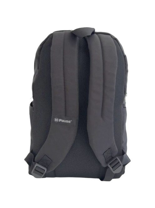 Раница PAUSE с 2 отделения с вътрешен джоб за лоптоп, 2 външни джоба с цип и 2 странични джоба с мек анатомичен гръб, 41х30х17 см, Сив/Жълт