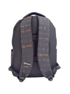   Раница PAUSE с 1 отделение с вътрешен джоб за лоптоп, 2 външни джоба с цип и 2 странични джоба, С мек анатомичен гръб, 41х30х17 см, Черен