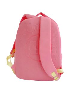   Раница PAUSE с 2 отделения с вътрешен джоб за лоптоп, 2 външни джоба с цип и 2 странични джоба, С мек анатомичен гръб и плюшена играчка, 41х30х17 см, Роз