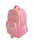 Раница PAUSE с 2 отделения с вътрешен джоб за лоптоп, 2 външни джоба с цип и 2 странични джоба, С мек анатомичен гръб и плюшена играчка, 41х30х17 см, Роз