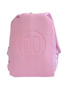 Раница PAUSE с 2 отделения с вътрешен джоб за лоптоп, 2 външни джоба с цип и 2 странични джоба, С мек анатомичен гръб и плюшена играчка, 41х30х17 см, Розов/Жълт