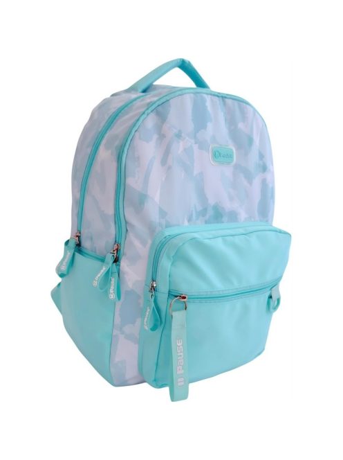 Раница PAUSE с 2 отделения с вътрешен джоб за лоптоп, 2 външни джоба с цип и 2 странични джоба с мек анатомичен гръб, 41х30х17 см, Син