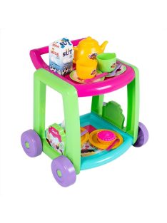   Количка за сервиране Dede с аксесоари и сервиз за чай, 14 части, 34х26х36 cm, 3+ години