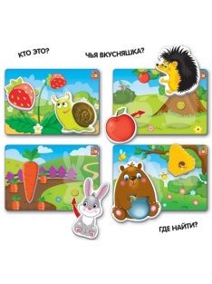   Детска игра с велкро лепенки "Лакомства" ,  18,7x18,7x4,5 см