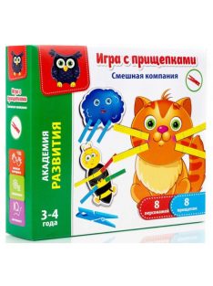   Детска игра с велкро лепенки "Смешна компания",  20,5x18x5 см