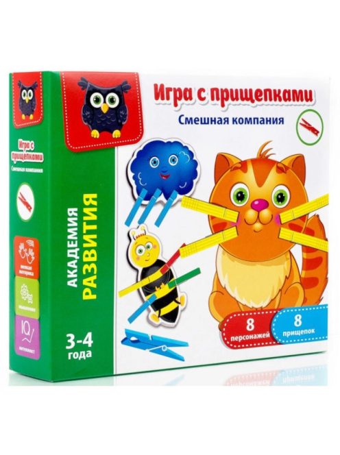 Детска игра с велкро лепенки "Смешна компания",  20,5x18x5 см