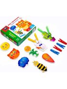 Детска игра с велкро лепенки "Смешна компания",  20,5x18x5 см