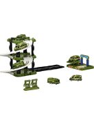 Детски паркинг - гараж Heroes на 3 нива, 2 колички , Боенна база, 35х27х7 см, 3+ години